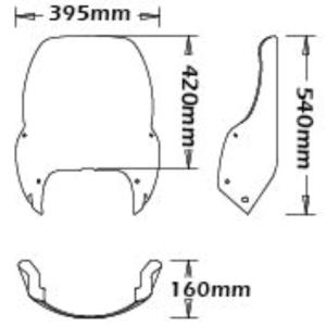 Parabrisas tipo flujo aire grandes dimensiones BMW R1100GS 1994-1999 Â· 3